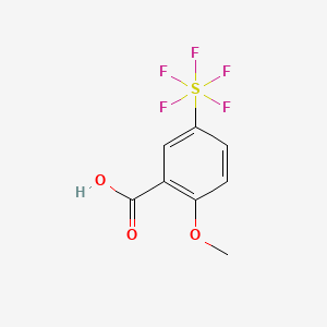 molecular formula C8H7F5O3S B3222109 2-Methoxy-5-(pentafluorosulfur)benzoic acid CAS No. 1211516-08-3