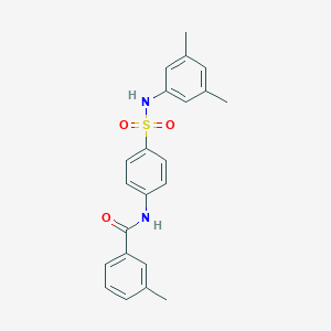 molecular formula C22H22N2O3S B322211 N-{4-[(3,5-dimethylanilino)sulfonyl]phenyl}-3-methylbenzamide 