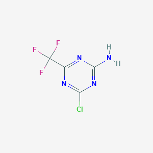 molecular formula C4H2ClF3N4 B3222122 4-氯-6-(三氟甲基)-1,3,5-三嗪-2-胺 CAS No. 1211518-11-4