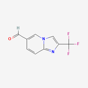 molecular formula C9H5F3N2O B3222129 2-Trifluoromethyl-imidazo[1,2-a]pyridine-6-carbaldehyde CAS No. 1211520-34-1
