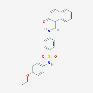 molecular formula C25H22N2O4S B322215 N-(4-ethoxyphenyl)-4-[[(Z)-(2-oxonaphthalen-1-ylidene)methyl]amino]benzenesulfonamide 