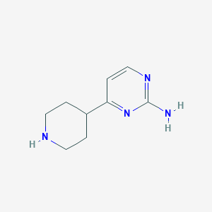 molecular formula C9H14N4 B3222153 4-(Piperidin-4-yl)pyrimidin-2-amine CAS No. 1211532-88-5