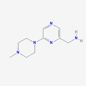 molecular formula C10H17N5 B3222176 (6-(4-Methylpiperazin-1-yl)pyrazin-2-yl)methanamine CAS No. 1211580-24-3