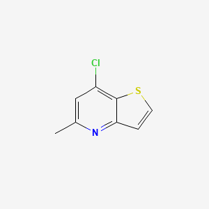molecular formula C8H6ClNS B3222184 7-Chloro-5-methyl-thieno[3,2-b]pyridine CAS No. 1211582-14-7