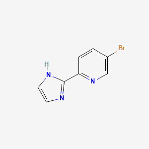 molecular formula C8H6BrN3 B3222197 5-bromo-2-(1H-imidazol-2-yl)pyridine CAS No. 1211586-40-1