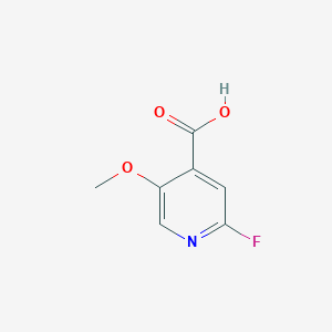 molecular formula C7H6FNO3 B3222199 2-氟-5-甲氧基吡啶-4-羧酸 CAS No. 1211587-56-2