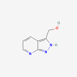 molecular formula C7H7N3O B3222200 1H-Pyrazolo[3,4-b]pyridine-3-methanol CAS No. 1211589-17-1