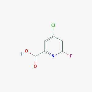 molecular formula C6H3ClFNO2 B3222202 4-Chloro-6-fluoropicolinic acid CAS No. 1211590-74-7