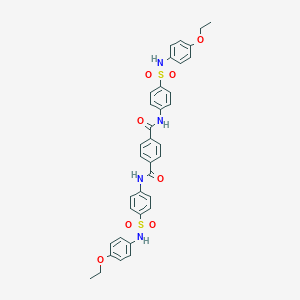 molecular formula C36H34N4O8S2 B322222 N~1~,N~4~-bis{4-[(4-ethoxyanilino)sulfonyl]phenyl}terephthalamide 