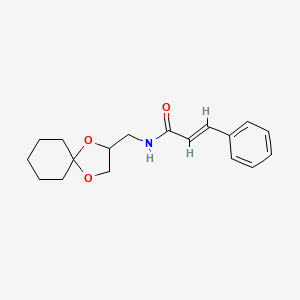 N-(1,4-dioxaspiro[4.5]decan-2-ylmethyl)cinnamamide