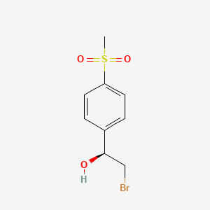 molecular formula C9H11BrO3S B3222246 (1S)-2-溴-1-(4-甲磺酰苯基)乙醇 CAS No. 1212121-62-4