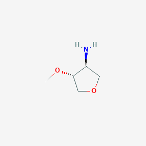 molecular formula C5H11NO2 B3222278 (3S,4R)-4-Methoxytetrahydrofuran-3-amine CAS No. 1212285-89-6