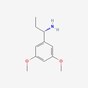 molecular formula C11H17NO2 B3222323 (S)-1-(3,5-Dimethoxyphenyl)propan-1-amine CAS No. 1212847-65-8