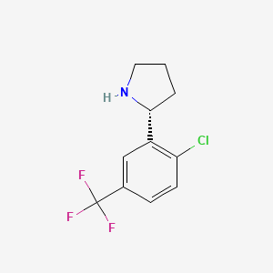 (2R)-2-[2-Chloro-5-(trifluoromethyl)phenyl]pyrrolidine