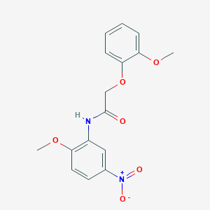 molecular formula C16H16N2O6 B322234 N-(2-methoxy-5-nitrophenyl)-2-(2-methoxyphenoxy)acetamide 