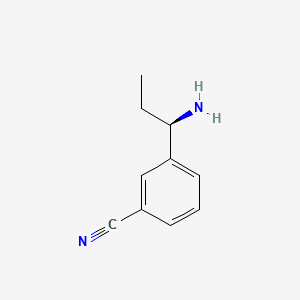 molecular formula C10H12N2 B3222359 (R)-3-(1-Aminopropyl)benzonitrile CAS No. 1212967-40-2