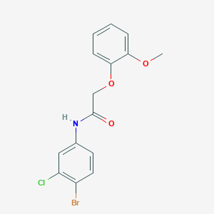molecular formula C15H13BrClNO3 B322236 N-(4-bromo-3-chlorophenyl)-2-(2-methoxyphenoxy)acetamide 