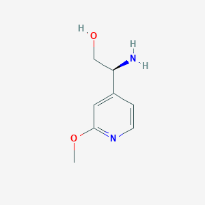 molecular formula C8H12N2O2 B3222366 (S)-2-Amino-2-(2-methoxypyridin-4-yl)ethan-1-ol CAS No. 1212979-27-5