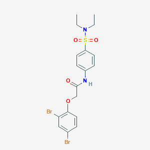 molecular formula C18H20Br2N2O4S B322238 2-(2,4-dibromophenoxy)-N-{4-[(diethylamino)sulfonyl]phenyl}acetamide 