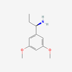 molecular formula C11H17NO2 B3222381 (R)-1-(3,5-Dimethoxyphenyl)propan-1-amine CAS No. 1213087-13-8