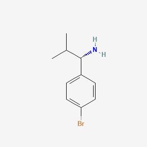 molecular formula C10H14BrN B3222397 (1S)-1-(4-Bromophenyl)-2-methylpropylamine CAS No. 1213163-28-0