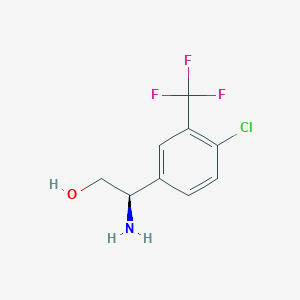 (2R)-2-Amino-2-[4-chloro-3-(trifluoromethyl)phenyl]ethan-1-OL