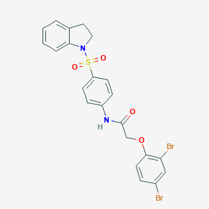 molecular formula C22H18Br2N2O4S B322241 2-(2,4-dibromophenoxy)-N-[4-(2,3-dihydro-1H-indol-1-ylsulfonyl)phenyl]acetamide 