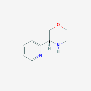molecular formula C9H12N2O B3222417 (R)-3-(Pyridin-2-yl)morpholine CAS No. 1213223-55-2