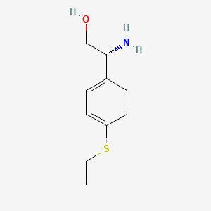 molecular formula C10H15NOS B3222440 (2R)-2-Amino-2-(4-ethylthiophenyl)ethan-1-OL CAS No. 1213315-31-1