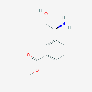 molecular formula C10H13NO3 B3222452 Methyl 3-((1S)-1-amino-2-hydroxyethyl)benzoate CAS No. 1213358-74-7