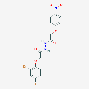 molecular formula C16H13Br2N3O6 B322246 2-(2,4-dibromophenoxy)-N'-[(4-nitrophenoxy)acetyl]acetohydrazide 