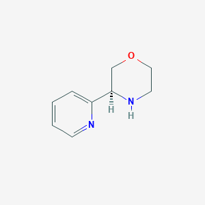molecular formula C9H12N2O B3222465 (S)-3-(Pyridin-2-yl)morpholine CAS No. 1213373-02-4