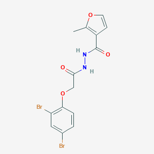 molecular formula C14H12Br2N2O4 B322247 N'-[(2,4-dibromophenoxy)acetyl]-2-methyl-3-furohydrazide 