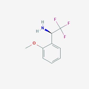 molecular formula C9H10F3NO B3222483 (1R)-2,2,2-Trifluoro-1-(2-methoxyphenyl)ethylamine CAS No. 1213424-25-9