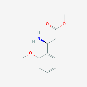 molecular formula C11H15NO3 B3222487 Methyl (3S)-3-amino-3-(2-methoxyphenyl)propanoate CAS No. 1213459-82-5