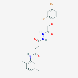 molecular formula C20H21Br2N3O4 B322249 4-{2-[(2,4-dibromophenoxy)acetyl]hydrazino}-N-(2,5-dimethylphenyl)-4-oxobutanamide 
