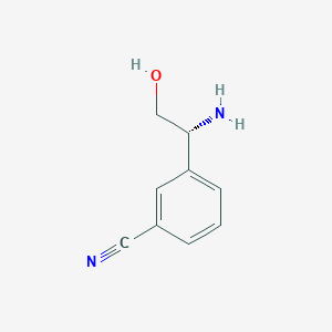 molecular formula C9H10N2O B3222501 (R)-3-(1-Amino-2-hydroxyethyl)benzonitrile CAS No. 1213484-58-2