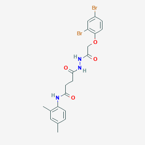 molecular formula C20H21Br2N3O4 B322251 4-{2-[(2,4-dibromophenoxy)acetyl]hydrazino}-N-(2,4-dimethylphenyl)-4-oxobutanamide 