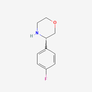 molecular formula C10H12FNO B3222511 (3S)-3-(4-fluorophenyl)morpholine CAS No. 1213512-87-8