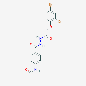 molecular formula C17H15Br2N3O4 B322252 N-[4-({2-[(2,4-dibromophenoxy)acetyl]hydrazino}carbonyl)phenyl]acetamide 