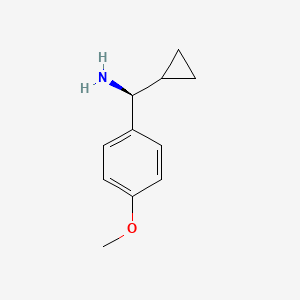molecular formula C11H15NO B3222524 (S)-cyclopropyl(4-methoxyphenyl)methanamine CAS No. 1213534-37-2