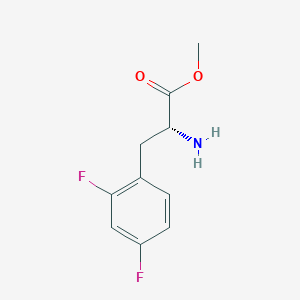 molecular formula C10H11F2NO2 B3222526 2-氨基-3-(2,4-二氟苯基)丙酸甲酯(2R) CAS No. 1213546-05-4