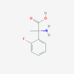 molecular formula C9H10FNO2 B3222534 Benzeneacetic acid, alpha-amino-2-fluoro-alpha-methyl-, (alphaS)- CAS No. 1213552-87-4