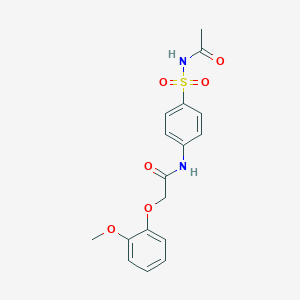 N-[4-(acetylsulfamoyl)phenyl]-2-(2-methoxyphenoxy)acetamide