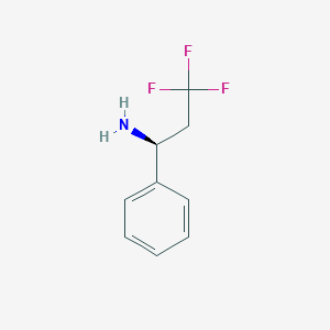 molecular formula C9H10F3N B3222554 ((S)-1-Phenyl-3,3,3-trifluoropropyl)amine CAS No. 1213582-26-3