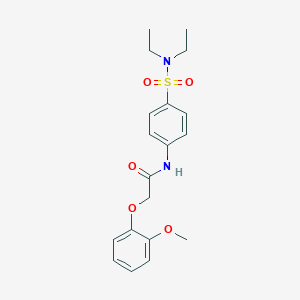 molecular formula C19H24N2O5S B322256 N-[4-(diethylsulfamoyl)phenyl]-2-(2-methoxyphenoxy)acetamide 