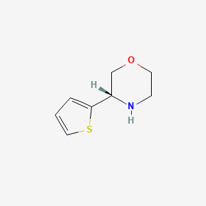 molecular formula C8H11NOS B3222579 (S)-3-(Thiophen-2-yl)morpholine CAS No. 1213662-44-2