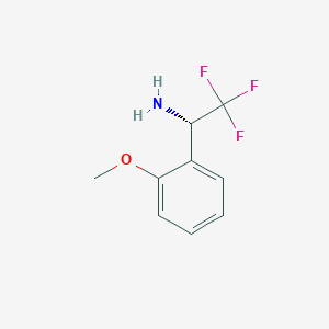 molecular formula C9H10F3NO B3222598 (1S)-2,2,2-Trifluoro-1-(2-methoxyphenyl)ethylamine CAS No. 1213834-55-9