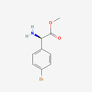 molecular formula C9H10BrNO2 B3222604 Methyl (2R)-2-amino-2-(4-bromophenyl)acetate CAS No. 1213914-40-9