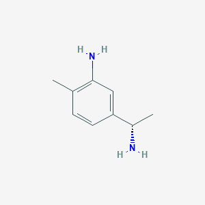 molecular formula C9H14N2 B3222607 (S)-5-(1-aminoethyl)-2-methylaniline CAS No. 1213923-48-8